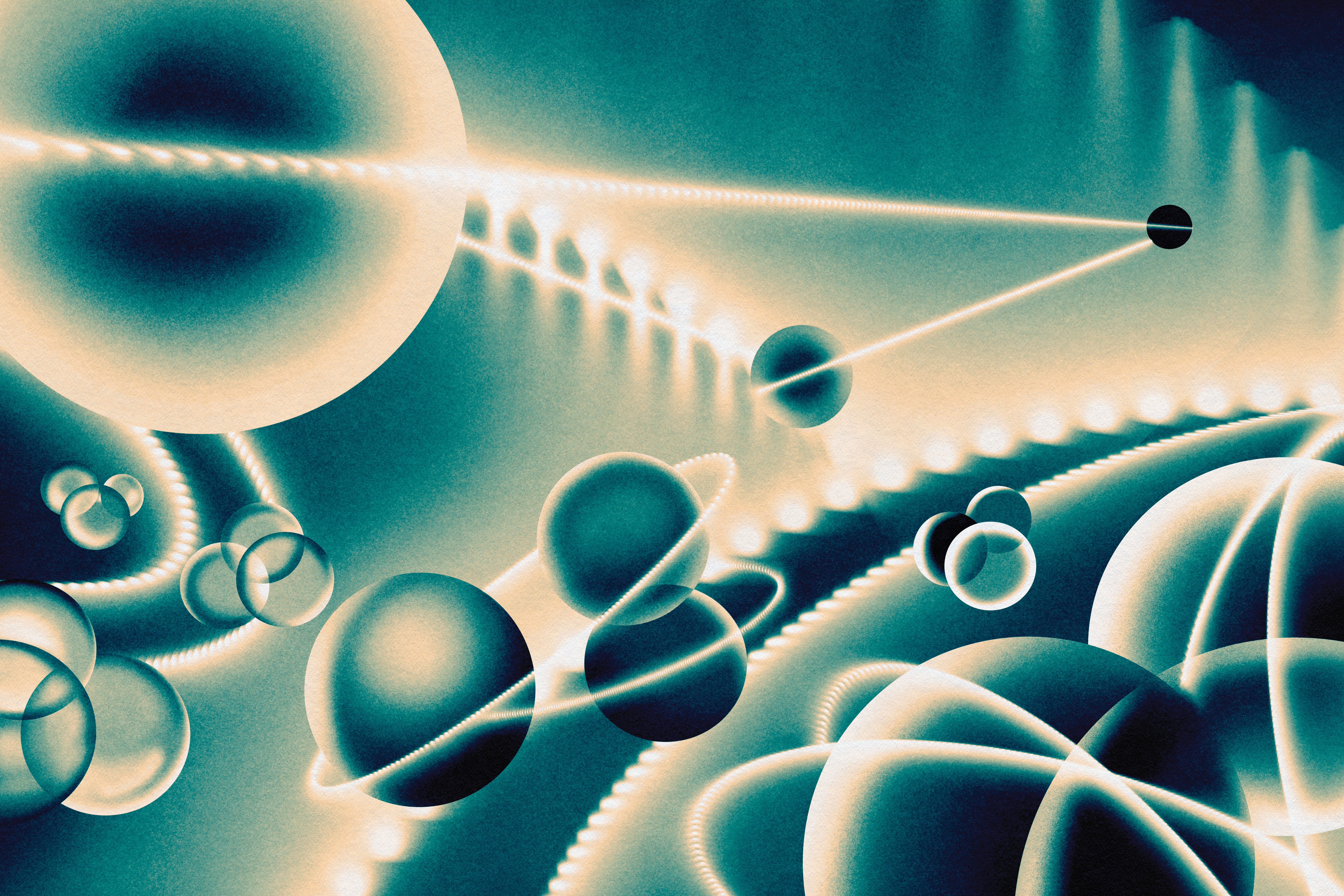 Imagined illustration of atomic nuclei